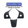 3X Carbon Fiber Interior Steering Wheel Cover Trim For Tesla Model Y/3 -2024