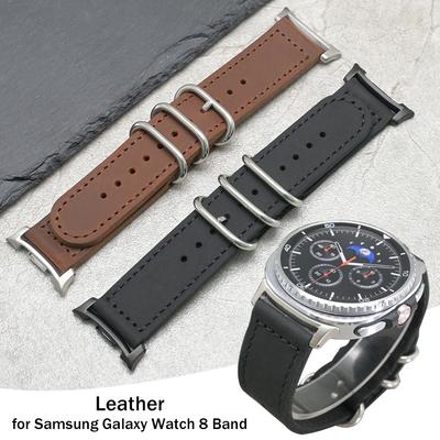 Leather Band for Samsung Galaxy Watch 8 Strap 44mm 40mm 8 Classic 46mm Belt Elegant Bracelet for Samsung Galaxy Watch Ultra 2025