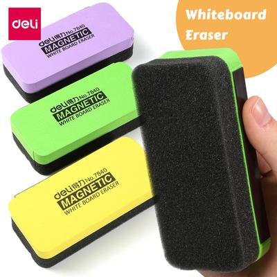 Deli Magnetic Whiteboard Eraser Strong Hold Blackboard Cleaner Dustless Wiper For Classroom Office Home & School Supplies