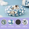 Lesure Cat Tunnel Washable Round Easy to Easy to Suitable for and Other Small Bed, Soft, Warm, Mat, Foldable, Store, Clean, Cats, Dogs, Pets, Blue,