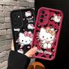 Hello Kitty Leopard Print Pattern Case for Samsung Galaxy A06 A15 A14 A11 A13 A30 A12 A07 A04 A17 A16 A50 A05 A20 Phone Cover
