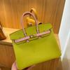Factory Direct Sales French Sheep Pattern Bag Portable First Layer Leather Women's Bag 25cm Large Capacity Contrasting Color Cross-border Special