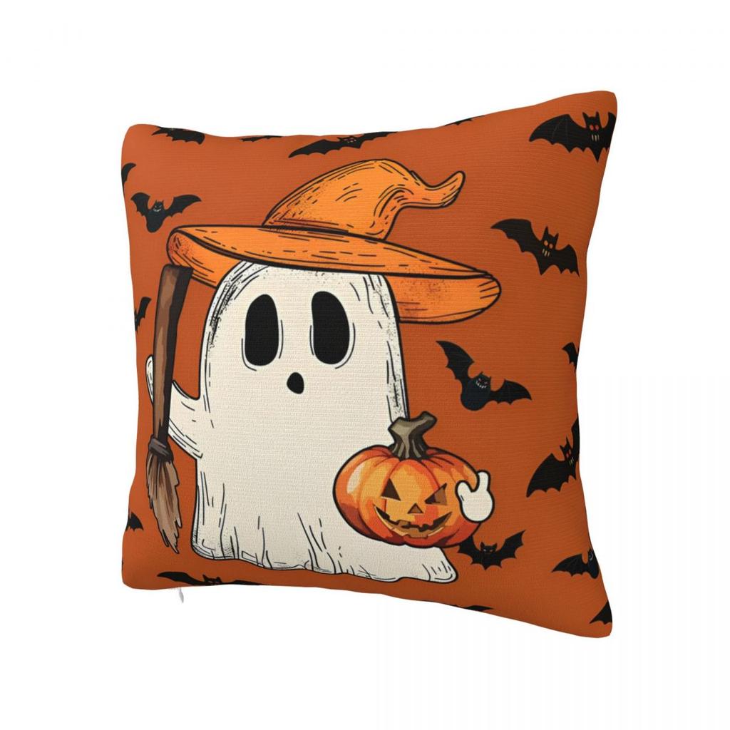 Pillow Case Trick Or Treat Pumpkins Halloween Polyester Pillow Cover Kawaii Cushion Cover Pillowcases For Living Room Chair
