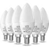 Lutw LED E14 Bulb Cool White 6500k, Pack of 6