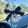 Camellia Scent Car Hanging Ornament, Exquisite Double Sided Bow Pendant, Auto Interior Decoration
