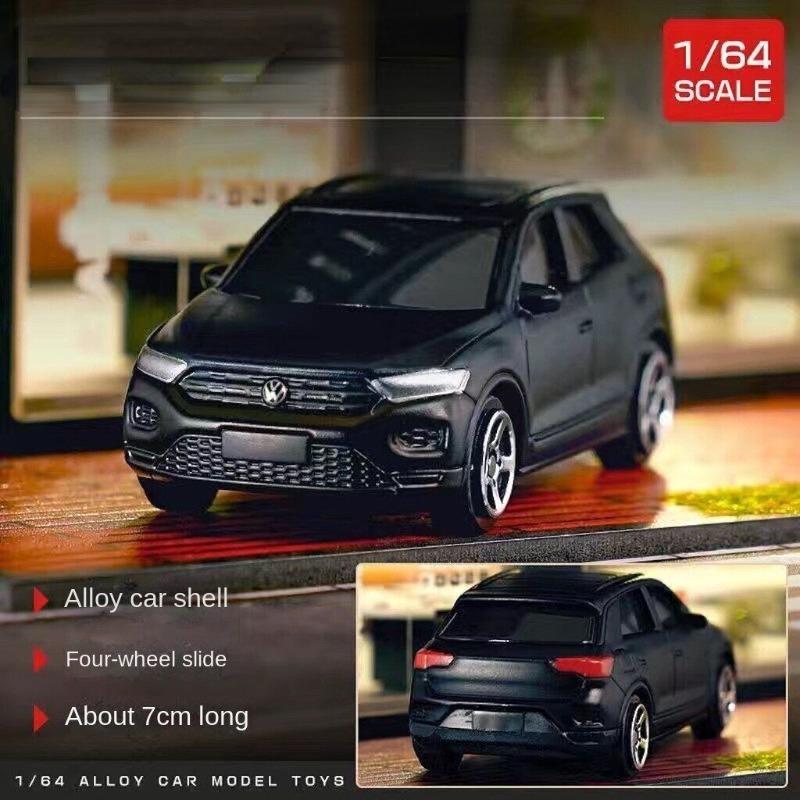 

1:64 Черный T-Roc City SUV Спортивная модель литого под давлением металлического автомобиля BN