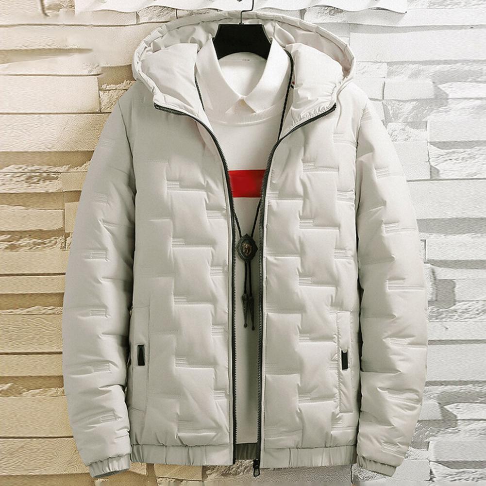Giacca imbottita in cotone Giacca da uomo Giacca invernale casual di grandi dimensioni con cappuccio imbottito