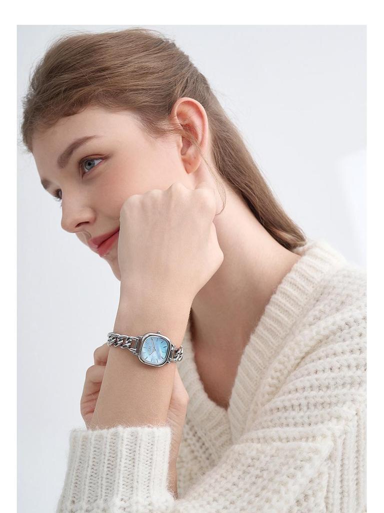 Zhenggang ZGO Damen Leichte Luxus Quadratische Uhr - Perlmutt Armbandstil