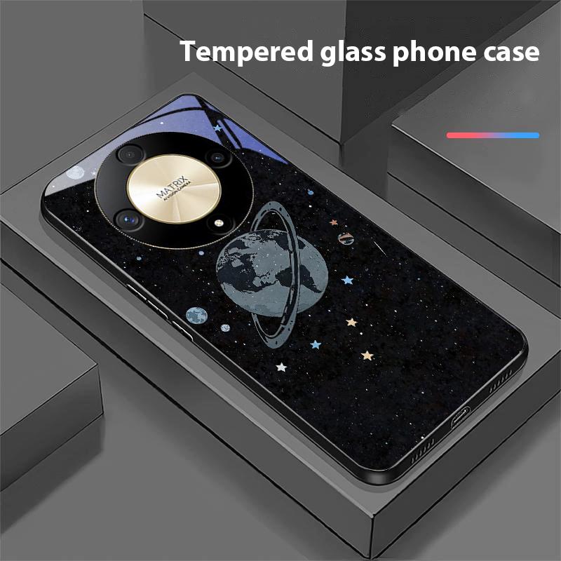 Astronaut Planet For Honor Magic 6 50 70 90 Lite X7b 200 Pro Nova 10 Nova 5T X6 P30 Pura 70 Ultra Tempered Glass Phone Case