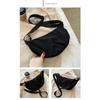 Casual Minimalist Crescent Zipper Shoulder Bag, All-Match Versatile Handbag For Daily Use, Sports Bag