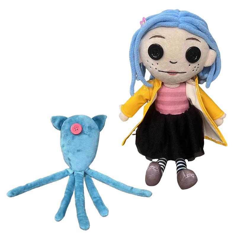 Netoxická Nová Asi 28 cm Coraline Plyšová Věc Kreslená Postavička Kawaii Panenka Měkký Polštářek Ošklivé Děti Roztomilé Sběratelské Panenky Dekorace Hračky