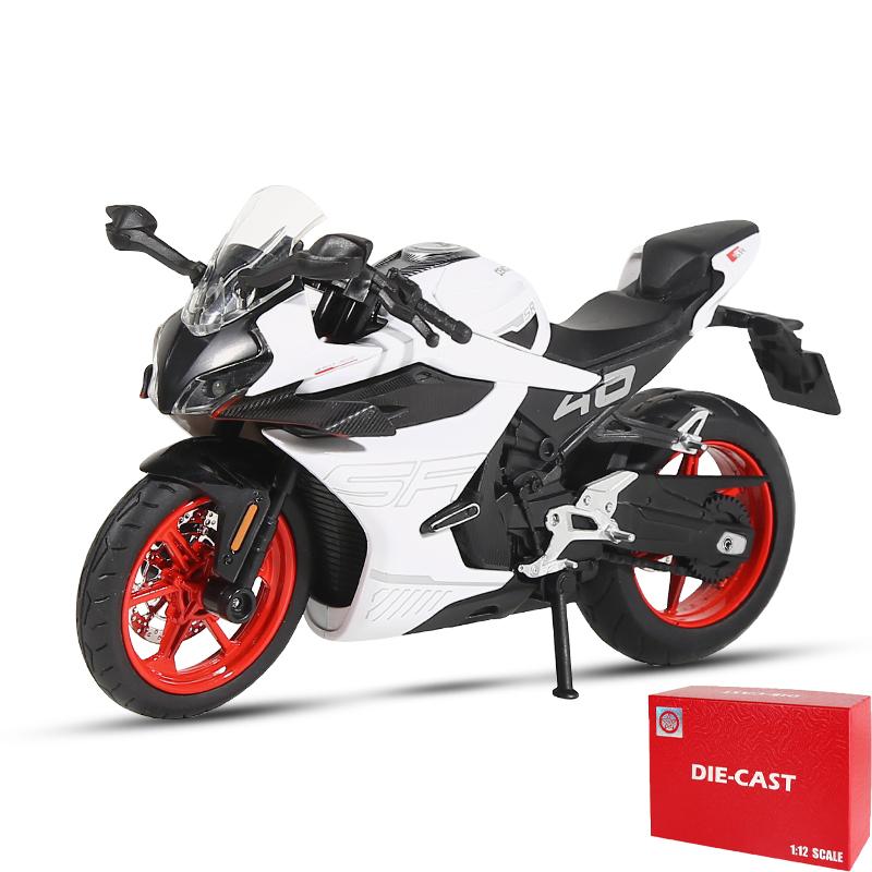 1/12 Scale CFMOTO 450SR RACE REPLICA Alloy Metal Diecat Model Motorcycle Sound & Light High Simulation Collection Ornaments Gifts Boy