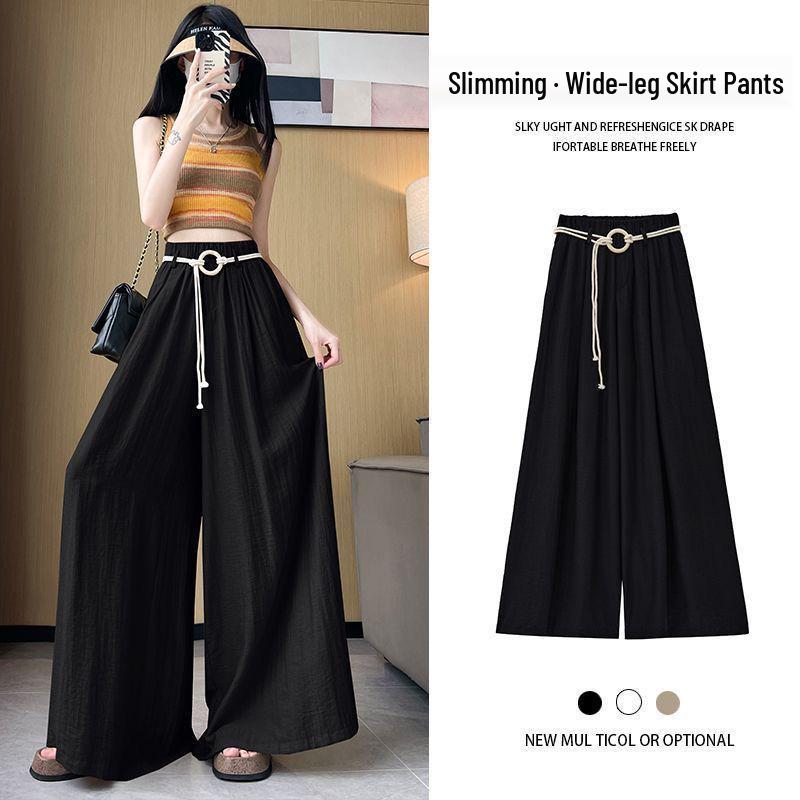 Autumn Plus Size Wide-Leg Skirt-Pants: Flattering Long Drapey Slimming Design