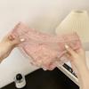 Women's Summer Lace Jacquard Extended Crotch Comfortable Skin Free Mesh Waist Triangle Briefs
