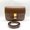 [Pre-Owned] Classic Box Gold Buckle Polished Calfskin Tofu Square Crossbody Shoulder Bag Medium - Excellent #1O9MIB1