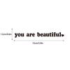 The Text Car Stickers You Are Beautiful Interior Decoration Rear View Mirror Fashion Stickers Creative Sport Pvc Vinyl Decals