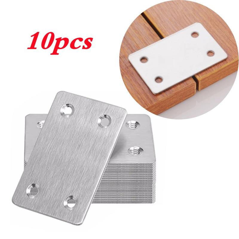 10 Stück Edelstahl Winkelcode Befestigungswinkel Eisenplatte für Möbel Schnellverbinder