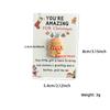 5pcs Christmas Mini Hug Cards with Resin Ornaments Santa Claus Socks Gingerbread Snowman Reindeer Patterns Christmas Gifts