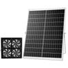 VEVOR Solar Powered Fan, 25W Solar Panel with 4 Fans, Adjustable Solar Panel Angle, 2668 RPM High-Speed, Flexible Installation