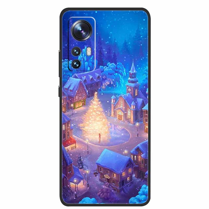 Christmas Cartoon Case For Xiaomi 12 Pro Case for Xiaomi Mi 12 Lite 12X 12S Ultra Silicone Soft TPU Cover for Xiaomi 12X Case