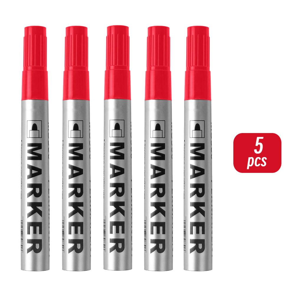 5PCS Permanent Paint Marker Pen Waterproof Pen for Tyre Oily Markers Capacity Quick Drying Signature Pen Stationery Supplies
