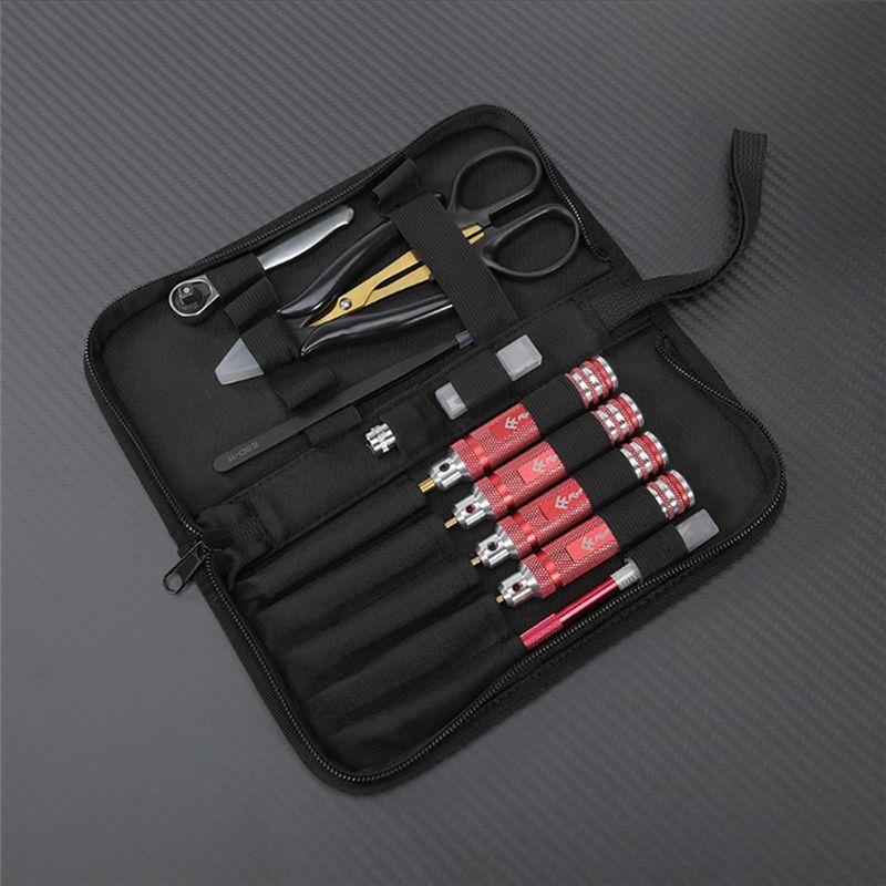 Aug. RC FPV Tool Kit Mini Ratchet Socket Prop Car Repair Frame Model 9 Pieces Crossing Aircraft Model Repair Tool Set