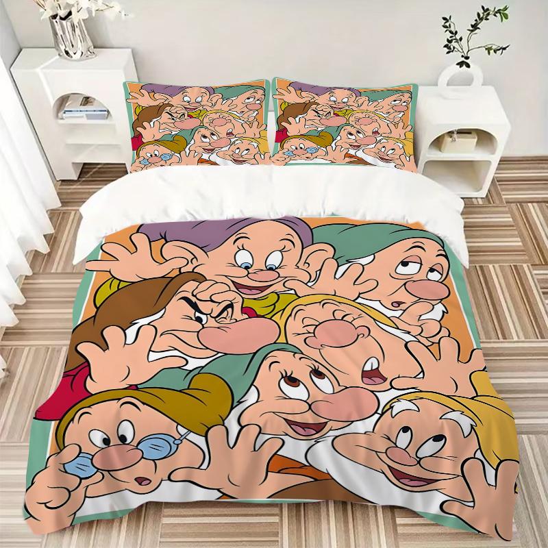 3Pcs Seven Dwarfs Adventure Bedding Sets For All Sizes New 3D Printed Bed Cover Comforter Duvet Cover Pillowcase Bedroom Decoration