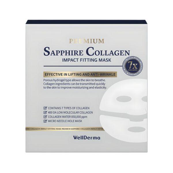 

WellDerma Premium Sapphire Collagen Impact Fitting Mask Firming & Glow Care 25g x4