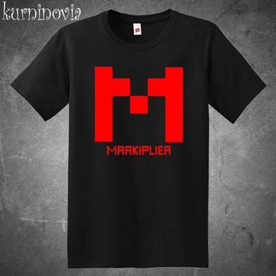 Markiplier Beroemde Vlogger Rode YouTuber Mannen Zwart Maat S tot 5XL