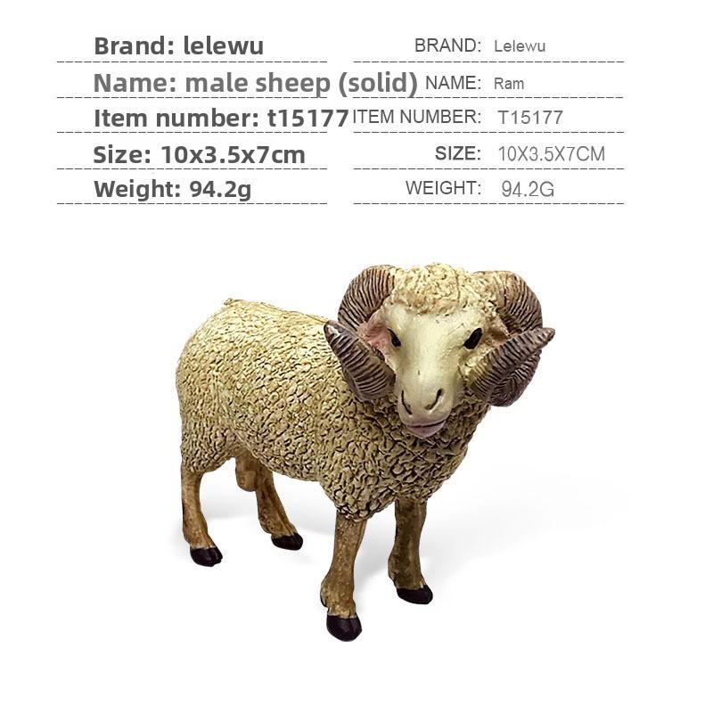Farm Animal Pvc Sheep Model Kit With Static Lamb And Ewe For Diorama And Hobby Use