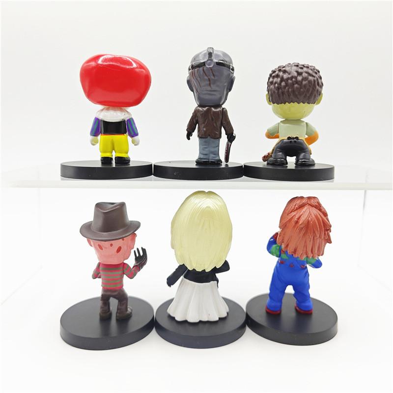 Unique American Horror Movie Figure Collection Featuring Clown Jason Freddy Doll For Halloween Gifts