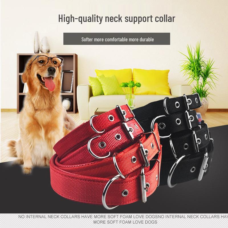 Pohodlný prodyšný obojek pro psa s měkkou kůží a polypropylenovou podšívkou