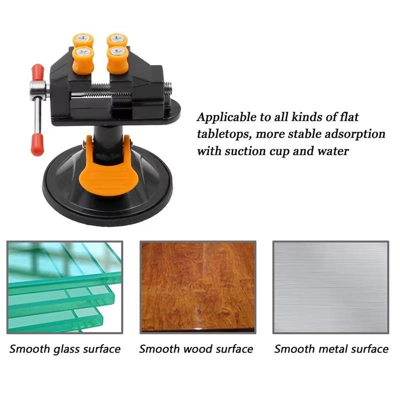 Universal Table Vise Clamp 360 Degree Rotatable Suction Fixer for DIY Craft Carving Sculpture Glass Metal Processing