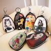 Fashion Cartoon PU Key Bag Ladies Portable Key Chain for Car Key Case Cover Girls Lovely Key Wallets Zipper Key Ring Holder