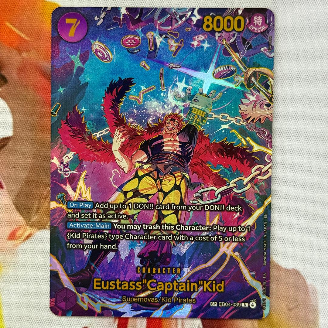 

Diy Proxy One Piece Card Game En The Azure Sea s Seven Roronoa Zoro Prb-006 Eustasscaptain Kid Eb04-039 Opcg Collection Card EN-Eustass Kid
