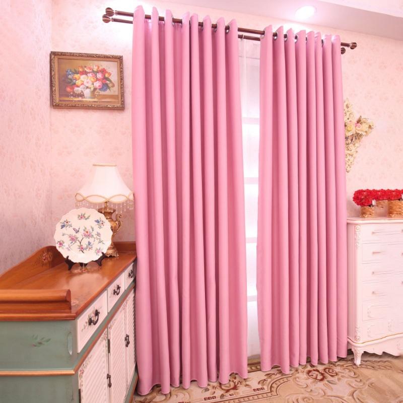 Modern Darkening Blackout Curtains Room High Density Weave Solid Color Simple Design For Bedroom Living Room