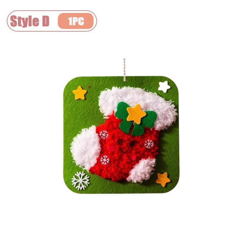 

Christmas DIY Sewing Kit Felt Craft Set for Kid Non Woven Fabric Handmade Ornament Toy Material Pack for Kindergarten Small Gift