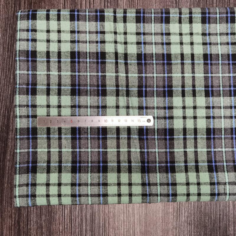 Children's Twill Plaid Flannel Shirt Fabric - Yarn Dyed, Brushed Cotton