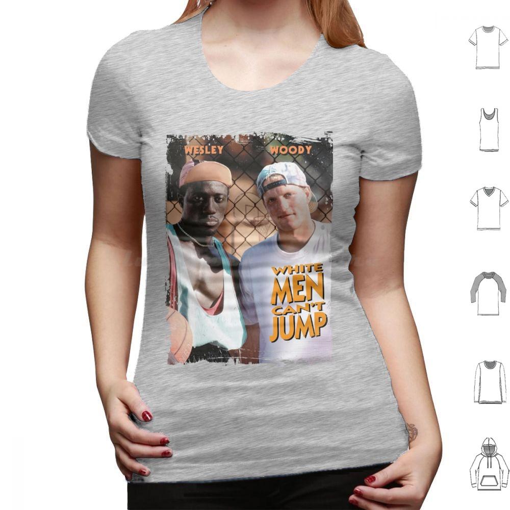 T-shirt White Men Cant Jump Cotone Uomo Donna Stampa Fai da te White Men Cant Jump Film di Pallacanestro Vintage Film anni '90 Nostalgia anni '90
