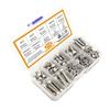 216Pcs Hexagon Socket Head Caps Screw Assortment Set Stainless Steel Hexagon Bolt Nut Round Head Machine Screws