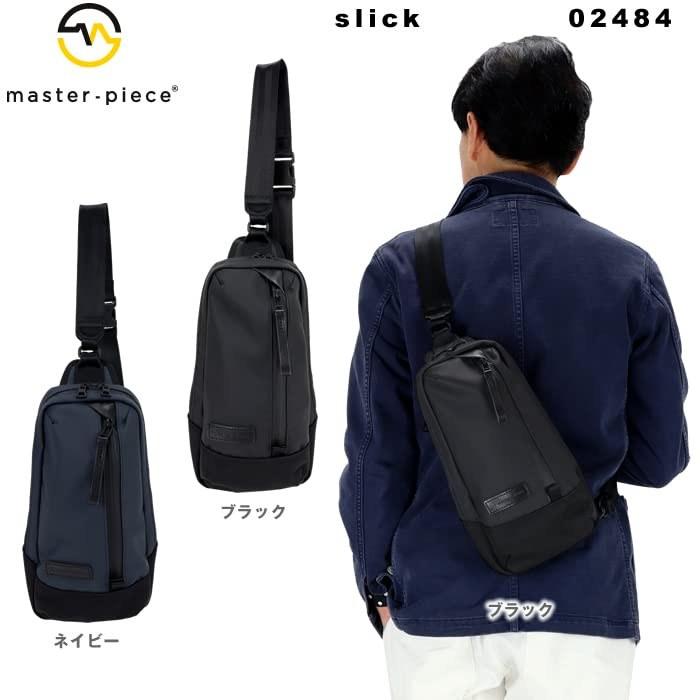 [Masterpiece] Body Bag Slick Sling Bag (PU X Polyester X Cordura Nylon, BLACK) W16 X H29.5 X D5cm