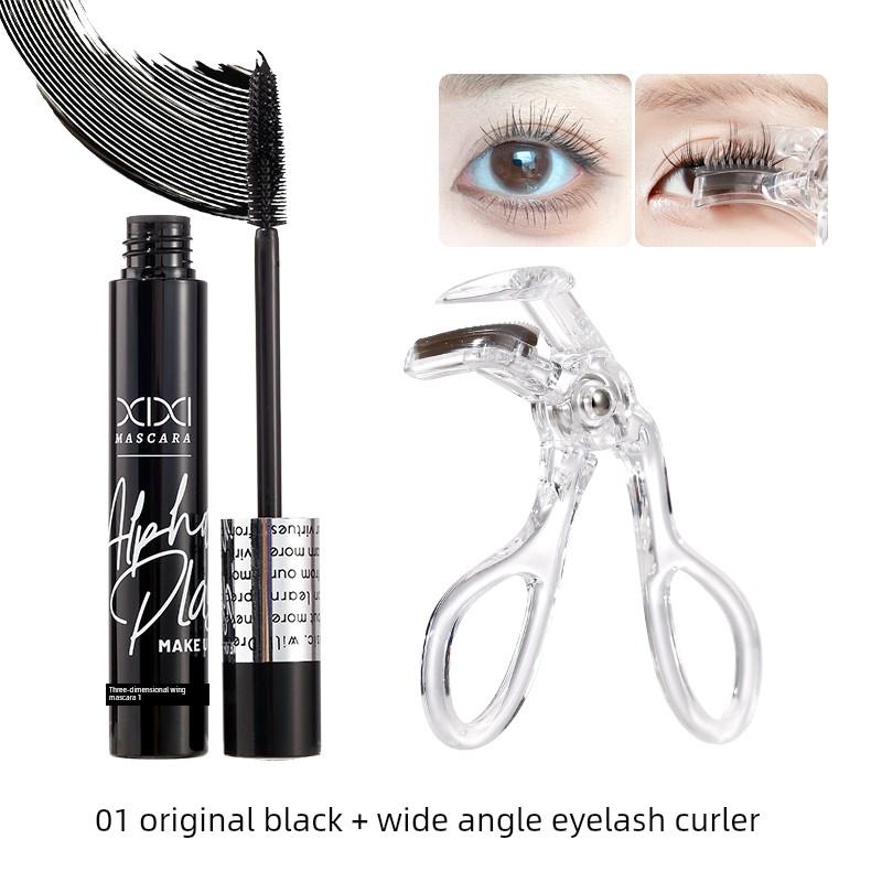 [Set] Xixi Feather-Light 3D Curling Mascara with Separate and Defined Lashes, Long-Lasting Curl, Sea Urchin-Shaped Brush Head for Makeup Use