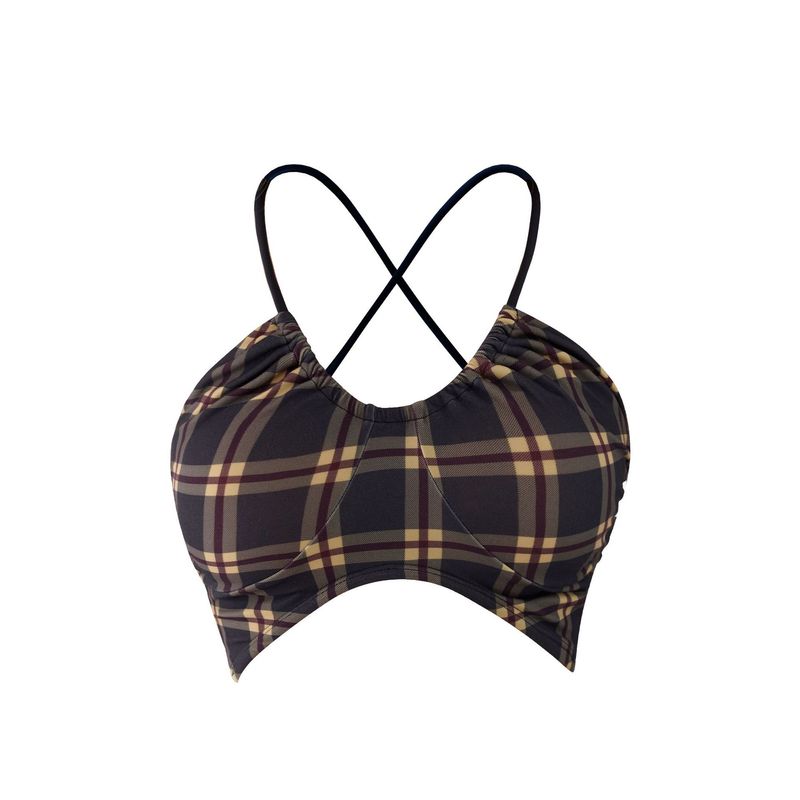 Foreign Trade Integrated Thin Drawstring Sports Underwear Women Yoga Beauty Back Cami Outer Wear Print Fitness Bra Top