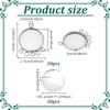 UNICRAFTALE 30Sets Flat Round Tray Pendants Cabochon Stainless Steel Pendant Cabochons Blank Bezel Pendants with 5 Hole with 30pcs Glass Cabochons