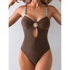 Sexy Retro Badeanzug Push Up Schlankmachend Damen Badeanzug Einteiler Body Patchwork Monokini Badeanzug Polster Damen