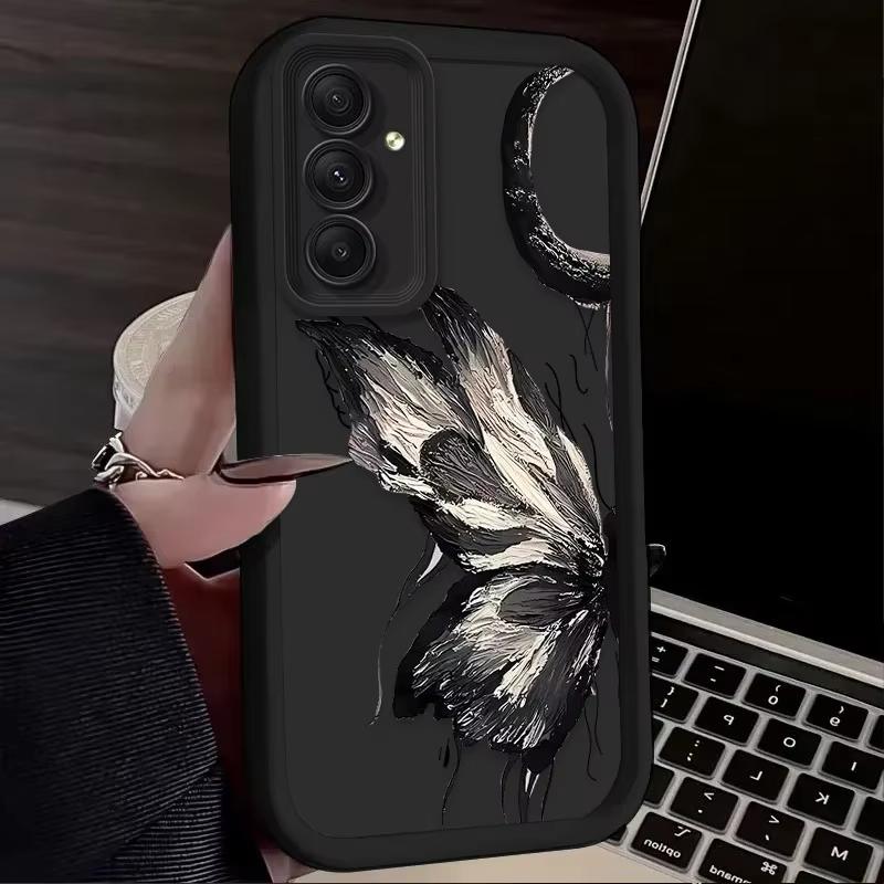 Beautiful Painting Butterfly Phone Case For Samsung Galaxy A14 A15 S21 S22 S23 S24 S255G FE Plus Ultra A25 A35 A52 A53 A54 A55