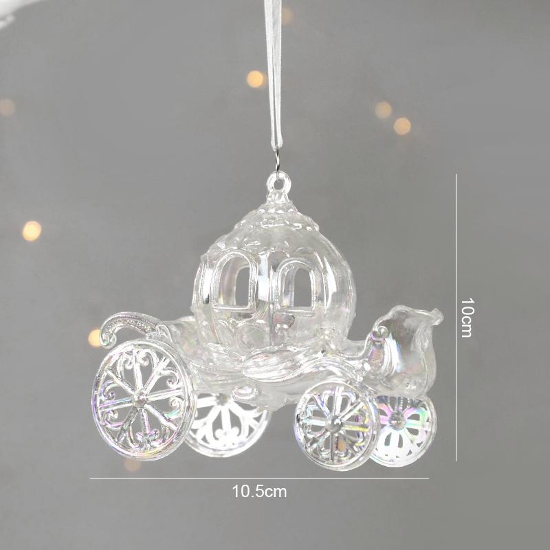 Acrylic Christmas Tree Hanging Ornaments Elk Angel Doll Bell Pendant 2024 Merry Christmas Decoration for Home Xmas New Year 2024