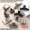 10PCS Black Coffee Large Hair Claws Elegant Acrylic Hair Clip Hairpins Barrette Crab Claw Clips Headwear For Women Girls Hair Accessories