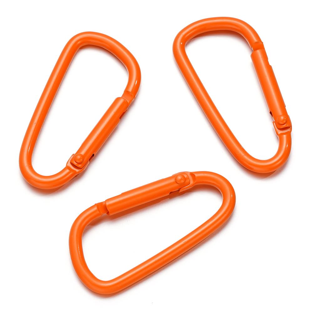 5pcs Carabiner Keychain Alluminum D-ring Clasp Multi-colorsHook Clip Keychains Camping Backpack Buckle Jewelry Making Supplies