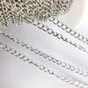 2Meters/lot Stainless Steel Long Frame Chains DIY Necklace Bracelet Accessories Chain Flat Round Links Chain for Jewelry Making